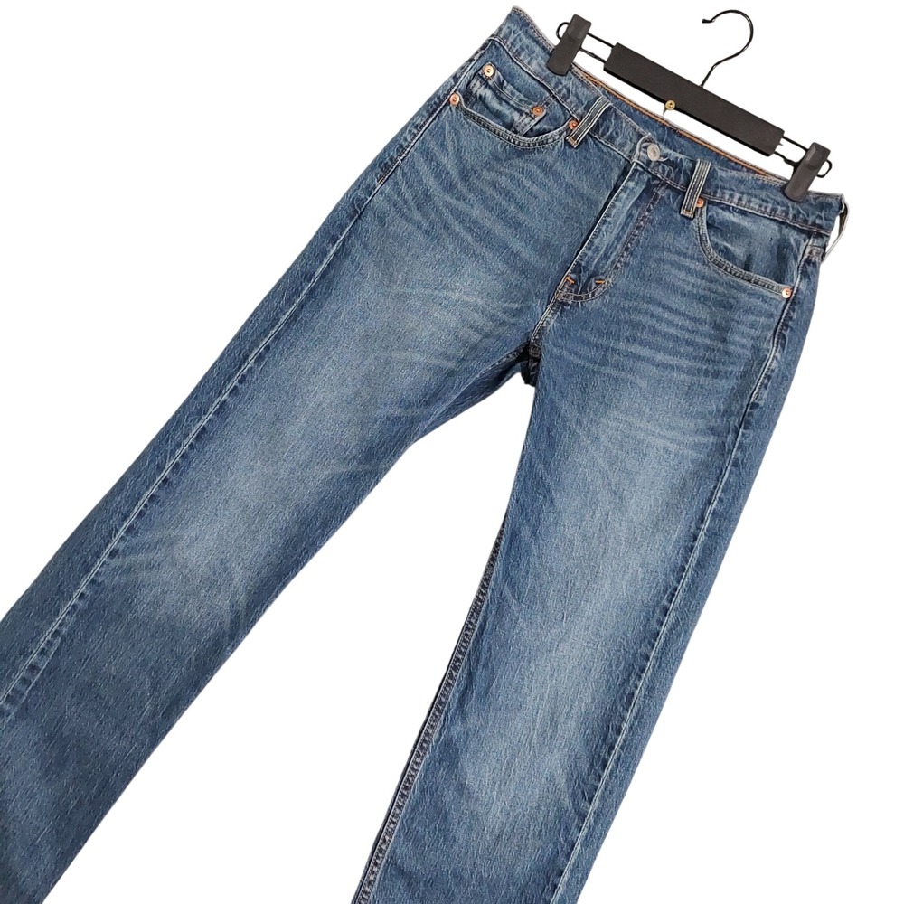 Levi's 505 Regular Fit Jeans Mens 29x34 Blue Straight Leg Denim